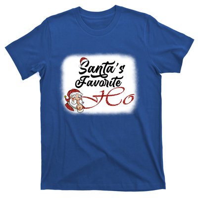 Santa Claus Favorite Ho's Bleached Gift T-Shirt