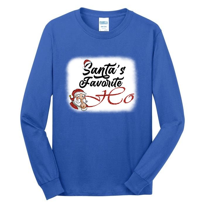 Santa Claus Favorite Ho's Bleached Gift Tall Long Sleeve T-Shirt