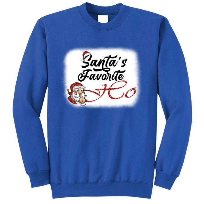 Santa Claus Favorite Ho's Bleached Gift Tall Sweatshirt