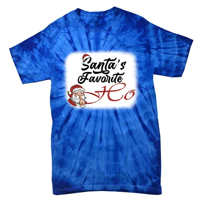 Santa Claus Favorite Ho's Bleached Gift Tie-Dye T-Shirt