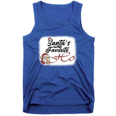 Santa Claus Favorite Ho's Bleached Gift Tank Top