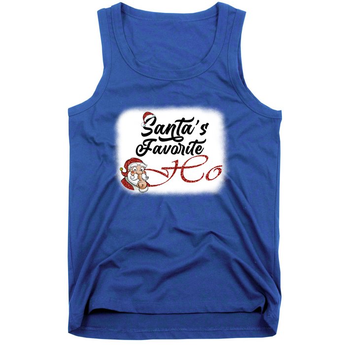 Santa Claus Favorite Ho's Bleached Gift Tank Top