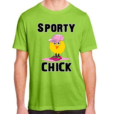 Sporty Chick Fun Womens Sports Cute Pink Softball Cap Shoes Adult ChromaSoft Performance T-Shirt