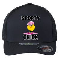 Sporty Chick Fun Womens Sports Cute Pink Softball Cap Shoes Flexfit Unipanel Trucker Cap