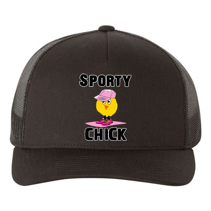 Sporty Chick Fun Womens Sports Cute Pink Softball Cap Shoes Yupoong Adult 5-Panel Trucker Hat