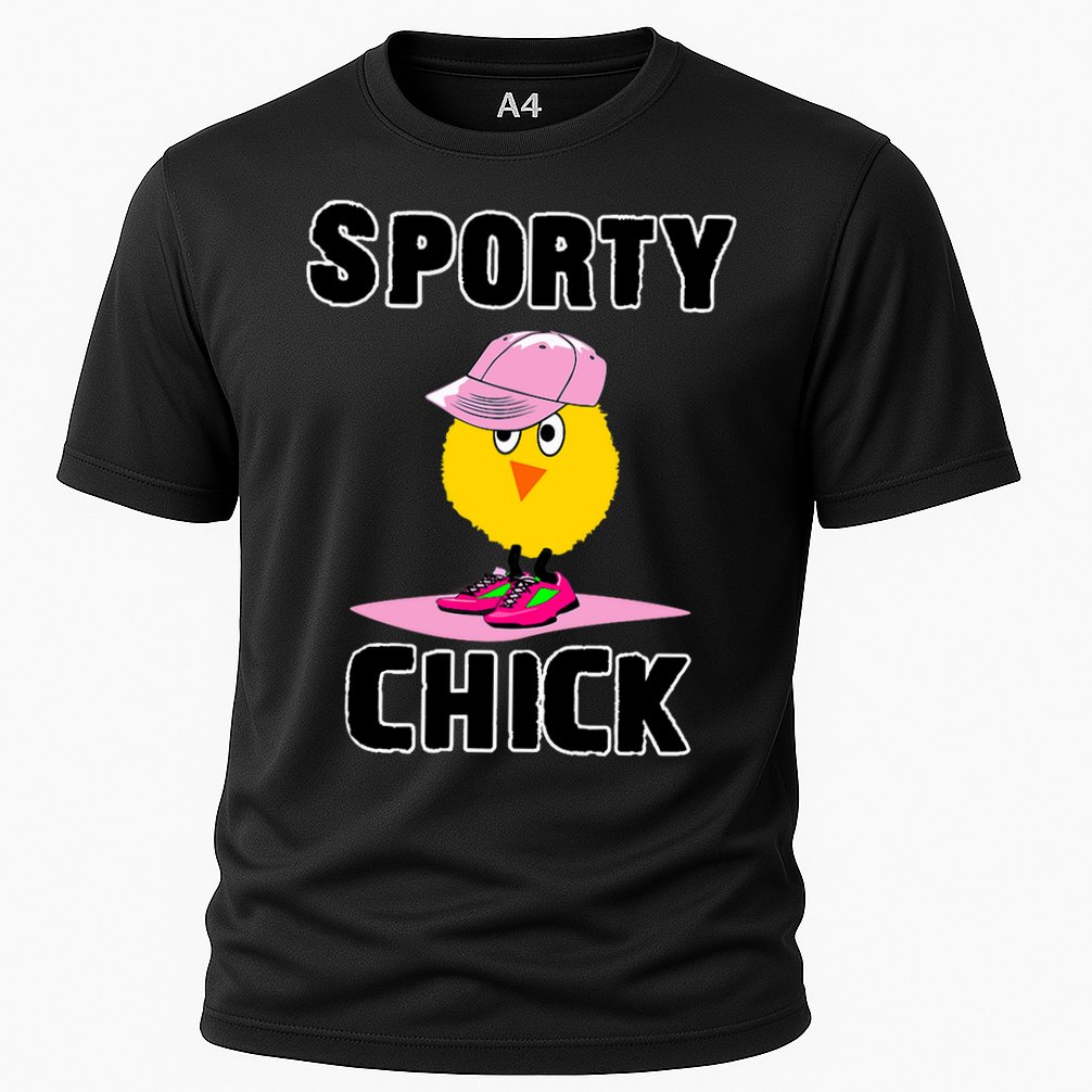 Sporty Chick Fun Womens Sports Cute Pink Softball Cap Shoes Cooling Performance Crew T-Shirt