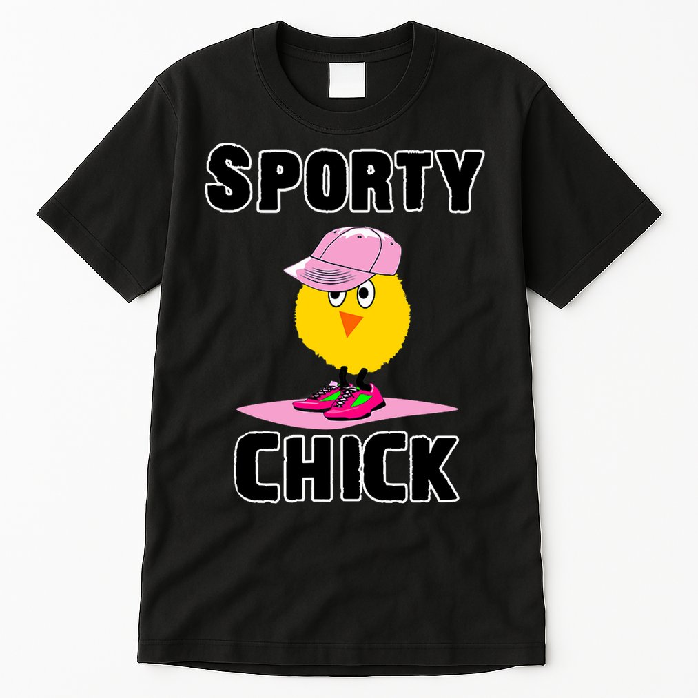 Sporty Chick Fun Womens Sports Cute Pink Softball Cap Shoes Tall T-Shirt