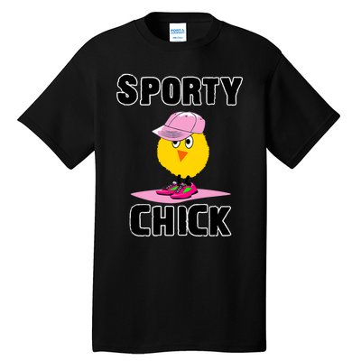 Sporty Chick Fun Womens Sports Cute Pink Softball Cap Shoes Tall T-Shirt