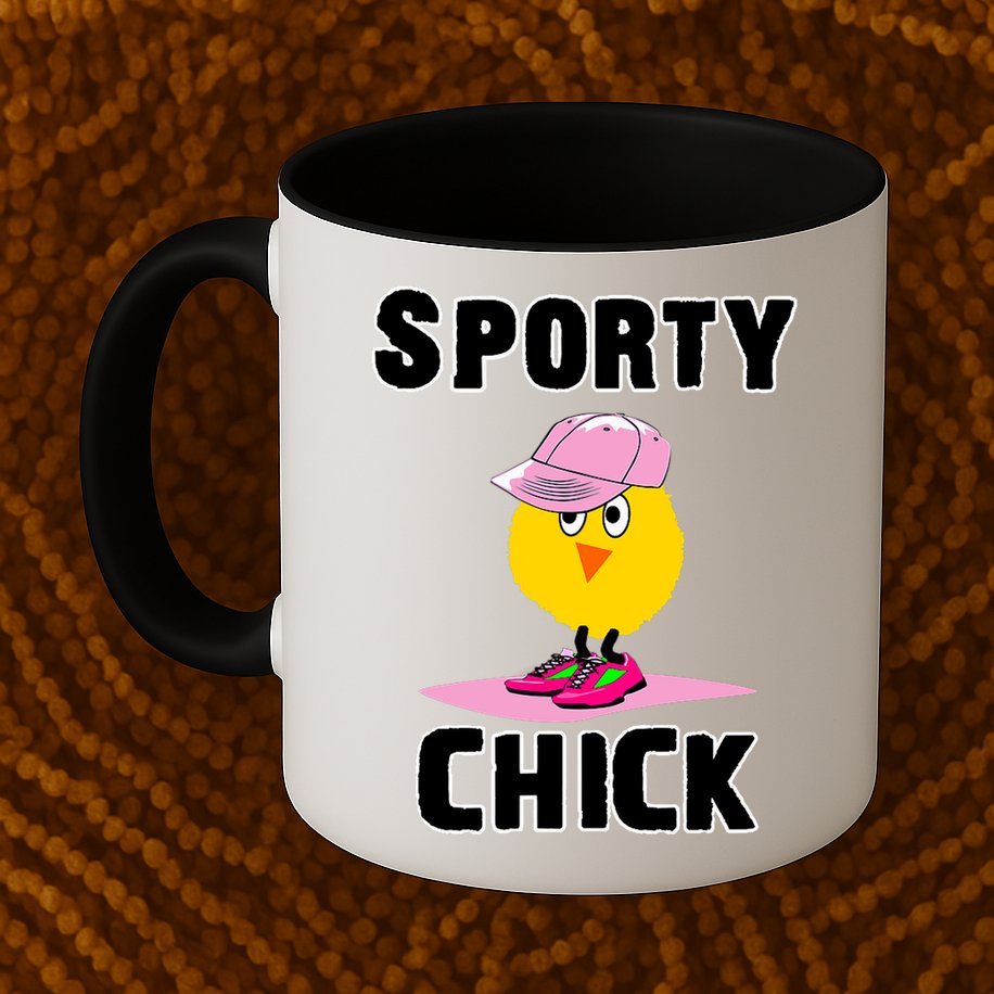 Sporty Chick Fun Womens Sports Cute Pink Softball Cap Shoes Mug