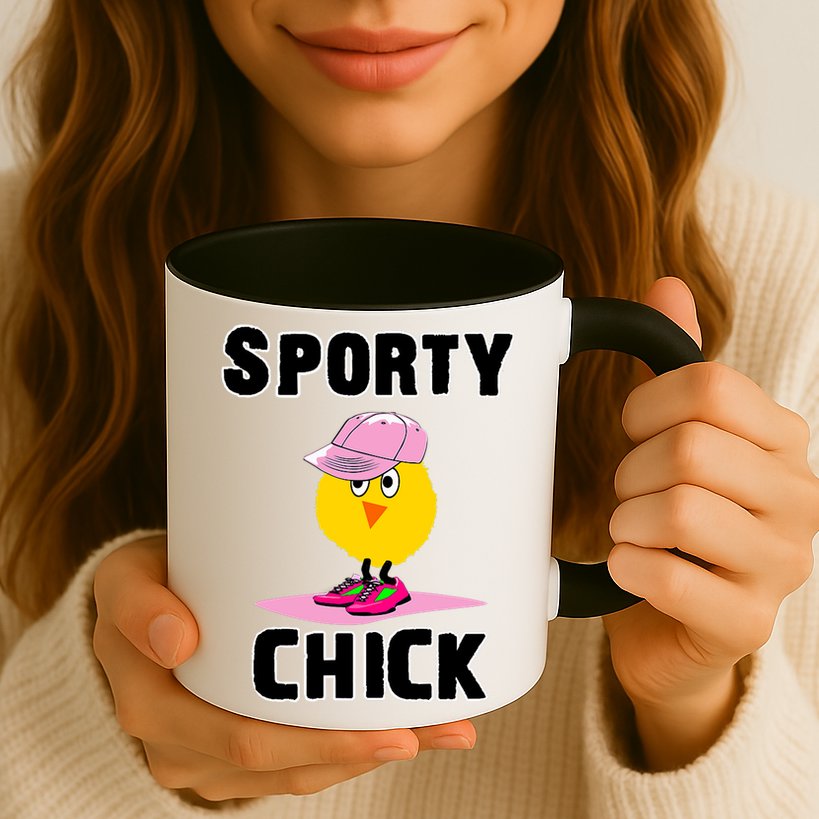 Sporty Chick Fun Womens Sports Cute Pink Softball Cap Shoes Mug