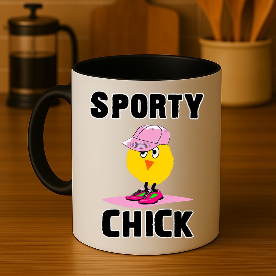 Sporty Chick Fun Womens Sports Cute Pink Softball Cap Shoes Mug