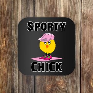 Sporty Chick Fun Womens Sports Cute Pink Softball Cap Shoes Coaster