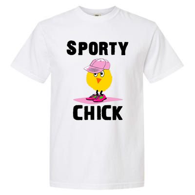 Sporty Chick Fun Womens Sports Cute Pink Softball Cap Shoes Garment-Dyed Heavyweight T-Shirt