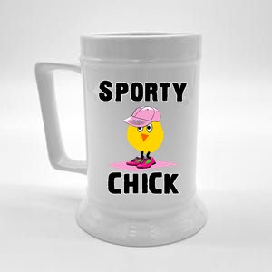 Sporty Chick Fun Womens Sports Cute Pink Softball Cap Shoes Beer Stein