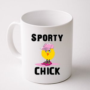 Sporty Chick Fun Womens Sports Cute Pink Softball Cap Shoes Coffee Mug