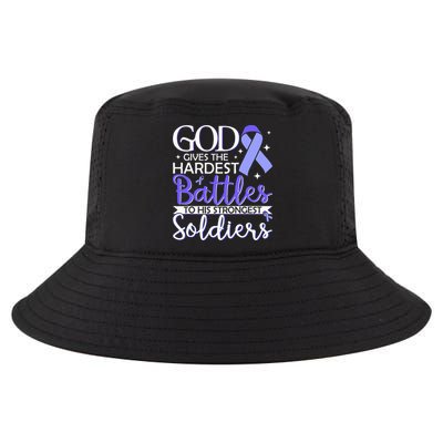 Stomach Cancer Fighter Survivor Periwinkle Ribbon  Cool Comfort Performance Bucket Hat