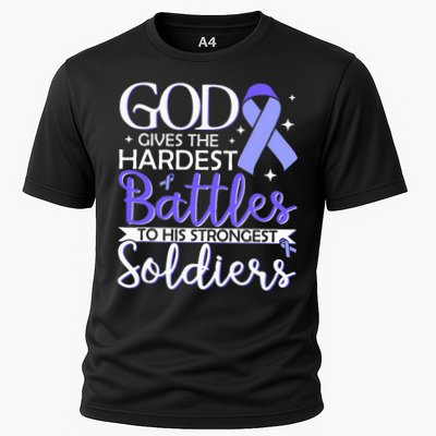 Stomach Cancer Fighter Survivor Periwinkle Ribbon  Performance Shirt