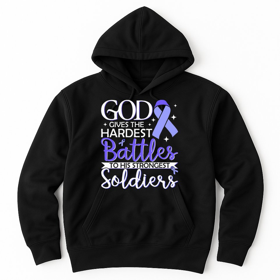Stomach Cancer Fighter Survivor Periwinkle Ribbon  Hoodie