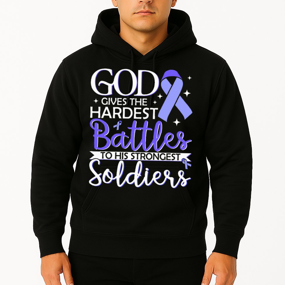 Stomach Cancer Fighter Survivor Periwinkle Ribbon  Hoodie