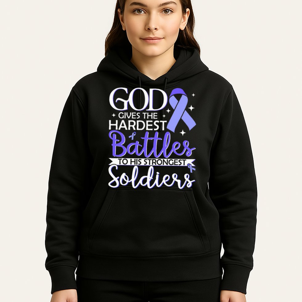 Stomach Cancer Fighter Survivor Periwinkle Ribbon  Hoodie