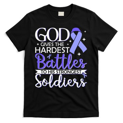 Stomach Cancer Fighter Survivor Periwinkle Ribbon  T-Shirt