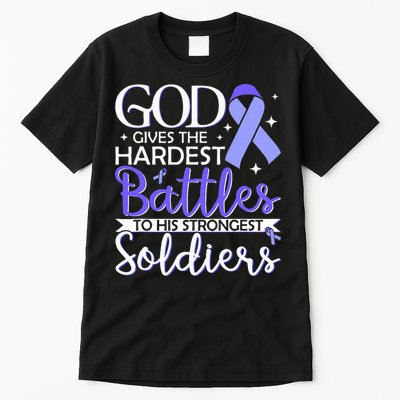 Stomach Cancer Fighter Survivor Periwinkle Ribbon  Tall T-Shirt