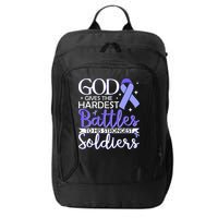 Stomach Cancer Fighter Survivor Periwinkle Ribbon  City Backpack