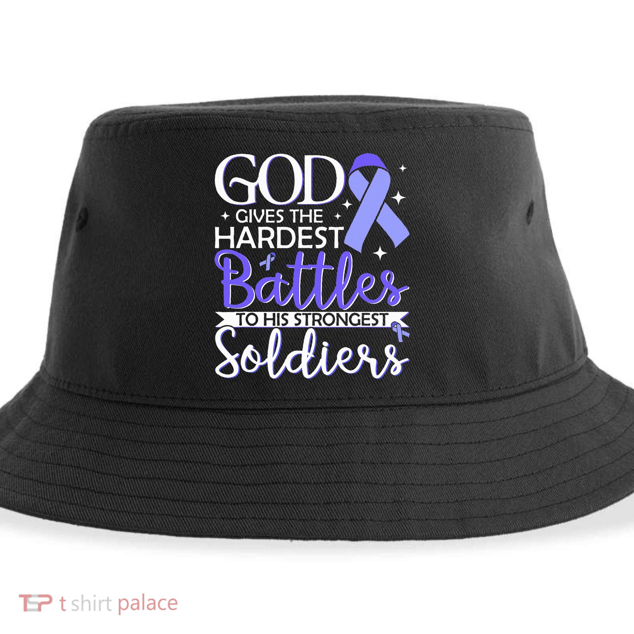 Stomach Cancer Fighter Survivor Periwinkle Ribbon  Sustainable Bucket Hat