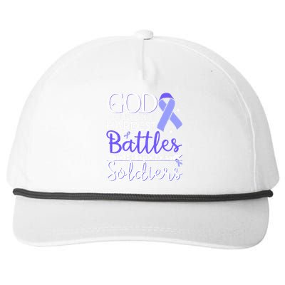 Stomach Cancer Fighter Survivor Periwinkle Ribbon  Snapback Five-Panel Rope Hat