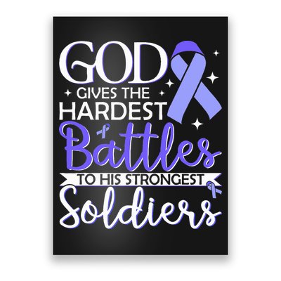 Stomach Cancer Fighter Survivor Periwinkle Ribbon  Poster