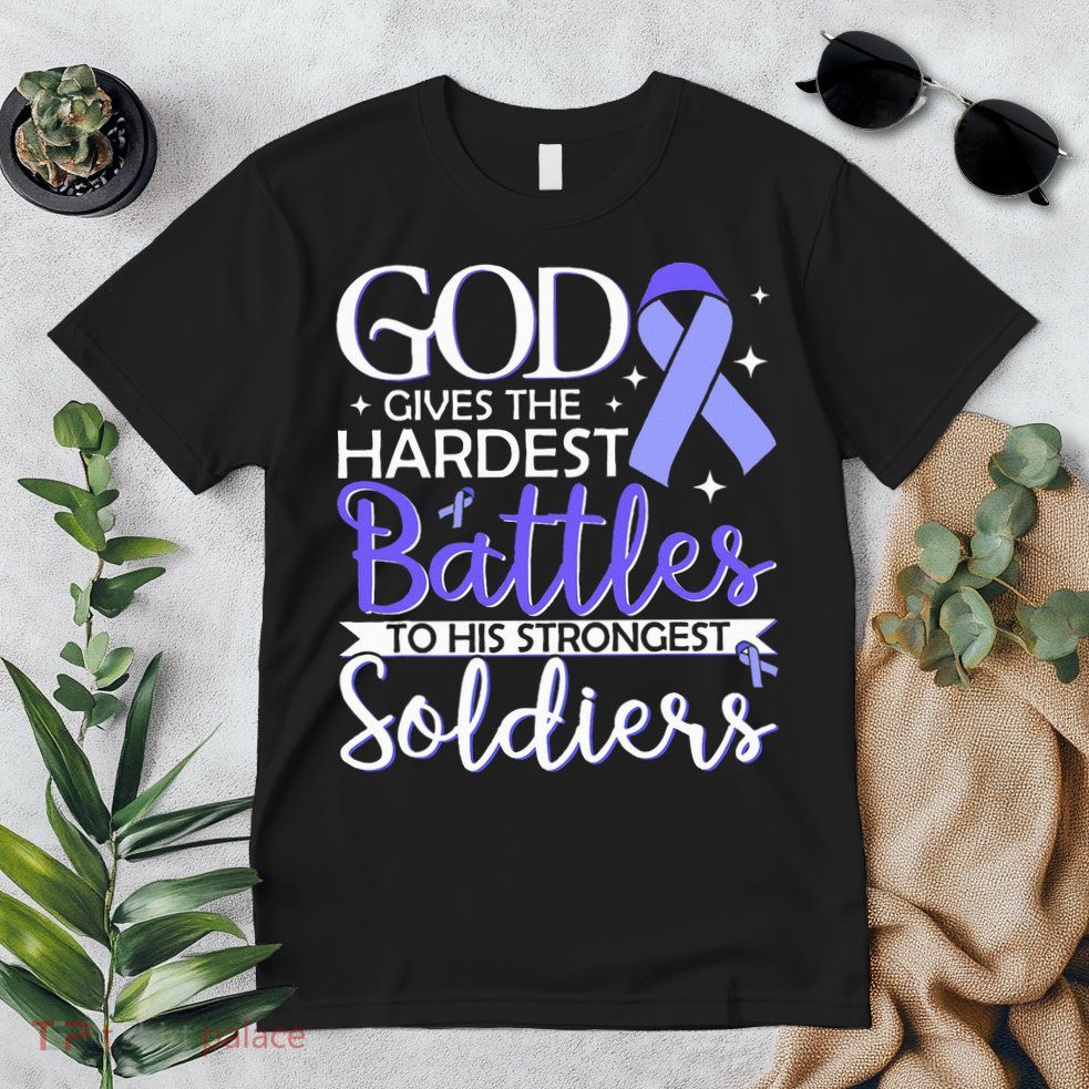 Stomach Cancer Fighter Survivor Periwinkle Ribbon  Premium T-Shirt