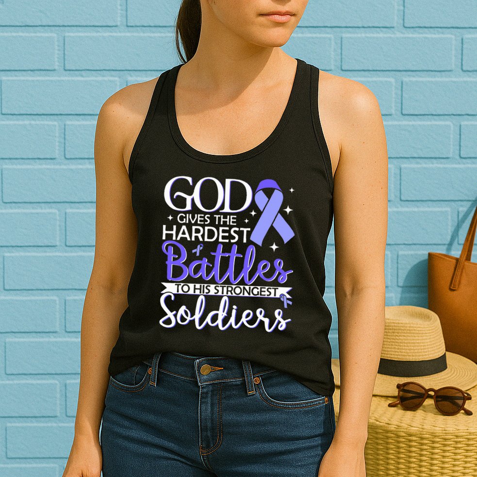 Stomach Cancer Fighter Survivor Periwinkle Ribbon  Womens Tank Top