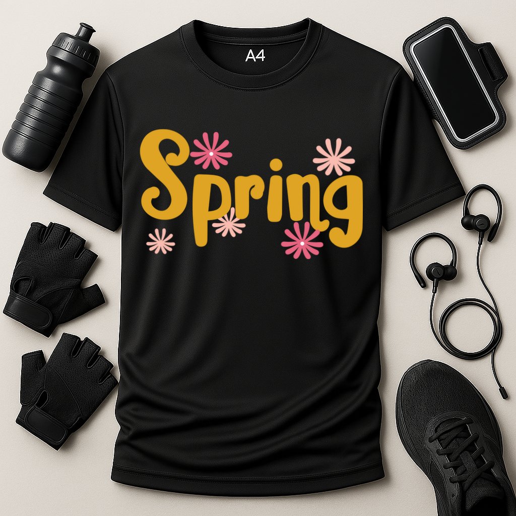 Spring Cute Floral Season Cooling Performance Crew T-Shirt