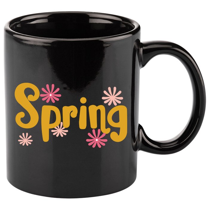 Spring Cute Floral Season 11oz C Handle Ceramic Mug