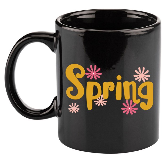 Spring Cute Floral Season 11oz C Handle Ceramic Mug