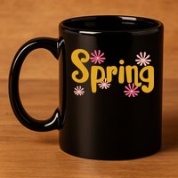 Spring Cute Floral Season 11oz C Handle Ceramic Mug