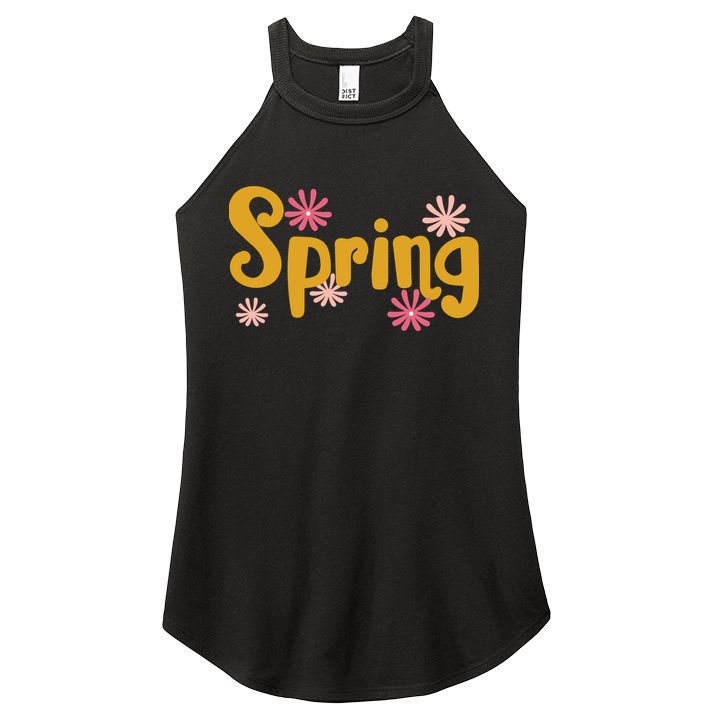 Spring Cute Floral Season Women's Perfect Tri Rocker Tank