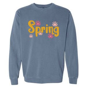 Spring Cute Floral Season Garment-Dyed Sweatshirt