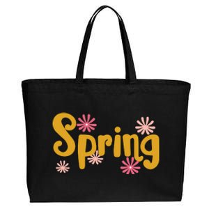 Spring Cute Floral Season Cotton Canvas Jumbo Tote