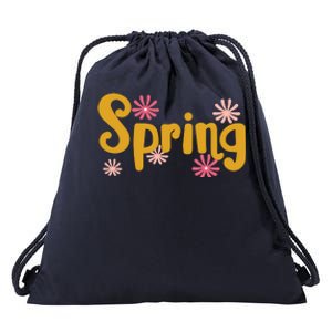 Spring Cute Floral Season Drawstring Bag