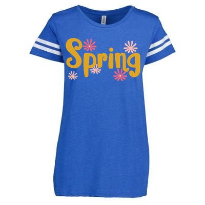 Spring Cute Floral Season Enza Ladies Jersey Football T-Shirt