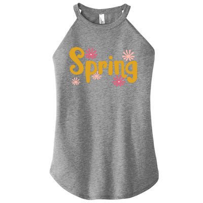 Spring Cute Floral Season Women’s Perfect Tri Rocker Tank