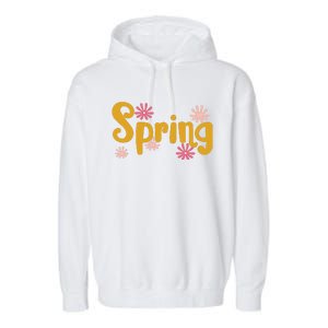 Spring Cute Floral Season Garment-Dyed Fleece Hoodie