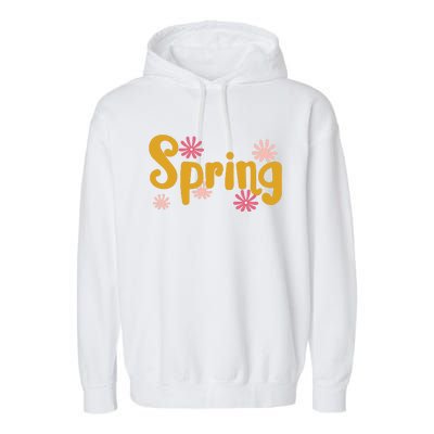 Spring Cute Floral Season Garment-Dyed Fleece Hoodie