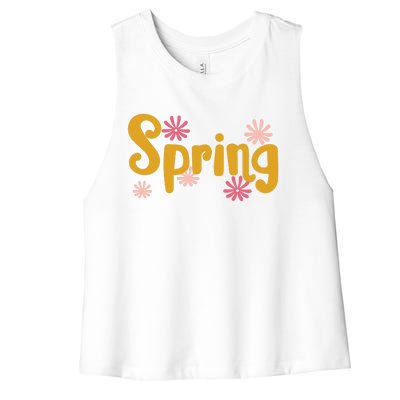 Spring Cute Floral Season Women's Racerback Cropped Tank