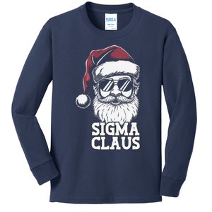 Sigma Claus Funny Christmas Santa Claus Sarcastic Joke Kids Long Sleeve Shirt