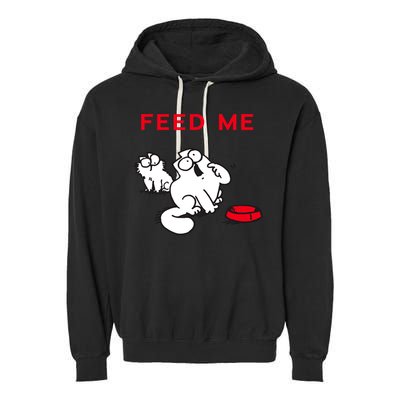 Simon's Cat Feed Me Cat Garment-Dyed Fleece Hoodie