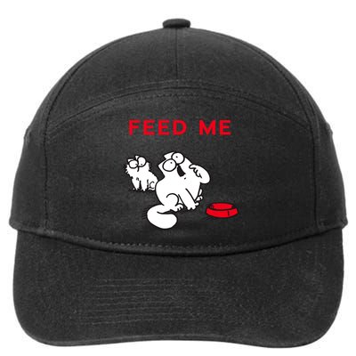 Simon's Cat Feed Me Cat 7-Panel Snapback Hat