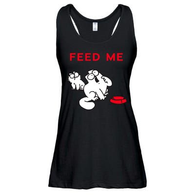 Simon's Cat Feed Me Cat Ladies Essential Flowy Tank
