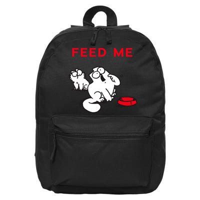 Simon's Cat Feed Me Cat 16 in Basic Backpack